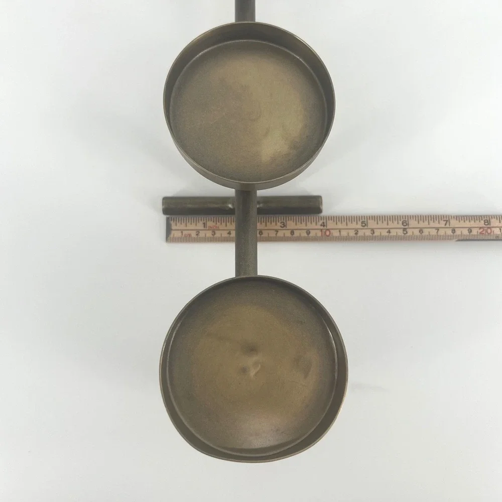 Candle Holder Metal 5-Cup Taper Pillar Centerpiece Bronze Gold Made in India 23